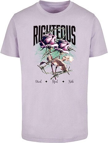 Camiseta righteous diseño rosas para hombre - mister tee