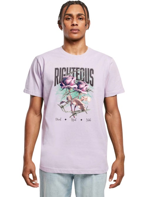 Camiseta righteous diseño rosas para hombre - mister tee - Kiabi