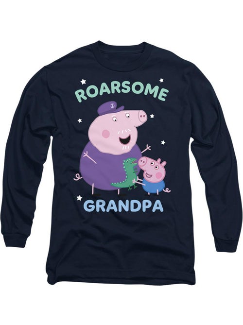 Camiseta roarsome de abuelo cerdito de manga larga para adultos unisex - peppa pig - Kiabi