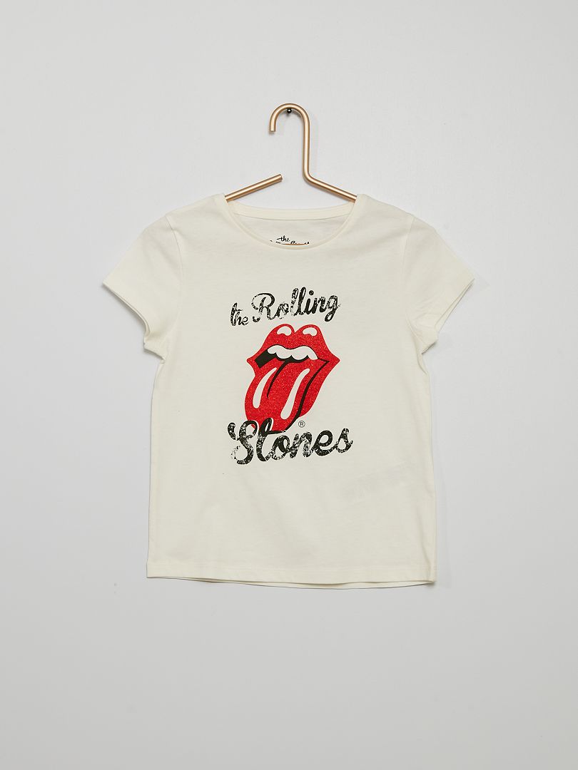 Camiseta 'Rolling Stones' - BLANCO - -