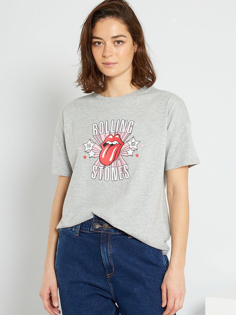 dueña Mexico Oceanía Camiseta 'Rolling Stones' - GRIS - Kiabi - 10.00€