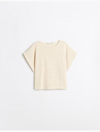 Camiseta rústica de punto, mo fashion