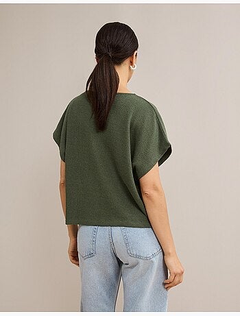 Camiseta rústica de punto, mo fashion