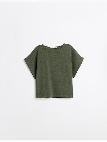 Camiseta rústica de punto, mo fashion