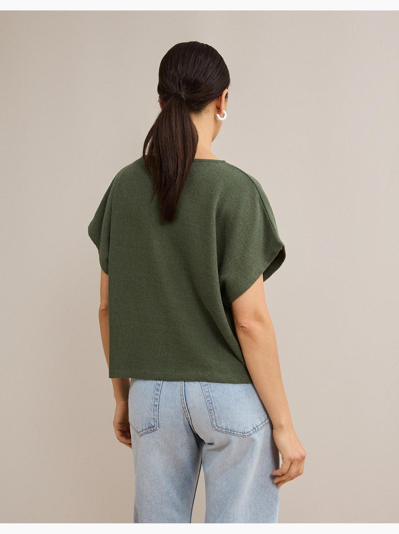 Camiseta rústica de punto, mo fashion Verde - Kiabi