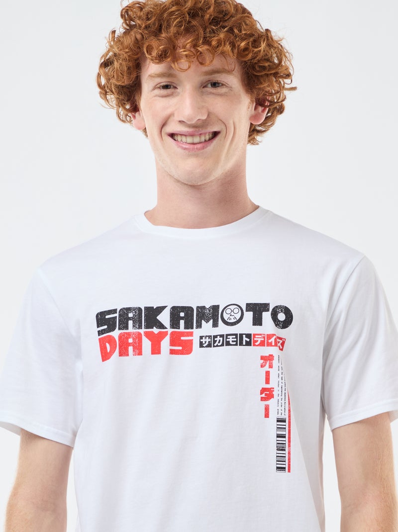 Camiseta Sahinler 'Sakamoto days' de algodón Blanco - Kiabi