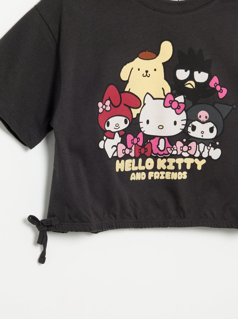 Camiseta 'Sanro' 'Cinnamorol' de manga corta Negro - Kiabi