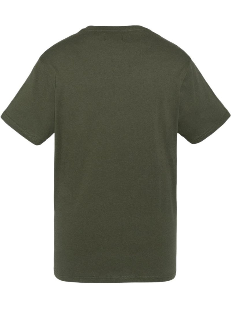 Camiseta schott bordada para hombre Verde caqui claro - Kiabi