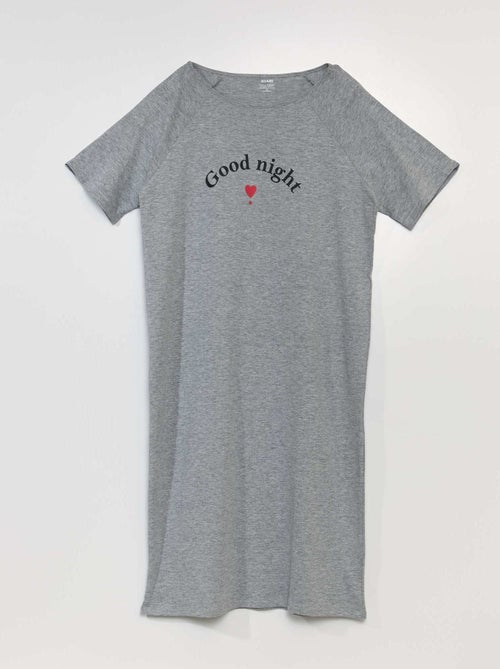 Camiseta semilarga con broches en los hombros - colección fácil de poner - Kiabi