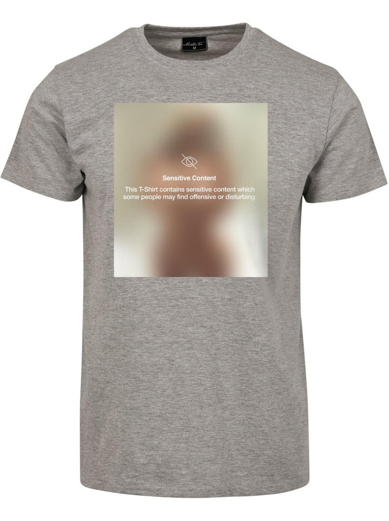 Camiseta sensitive content para hombre - mister tee Gris jaspeado - Kiabi