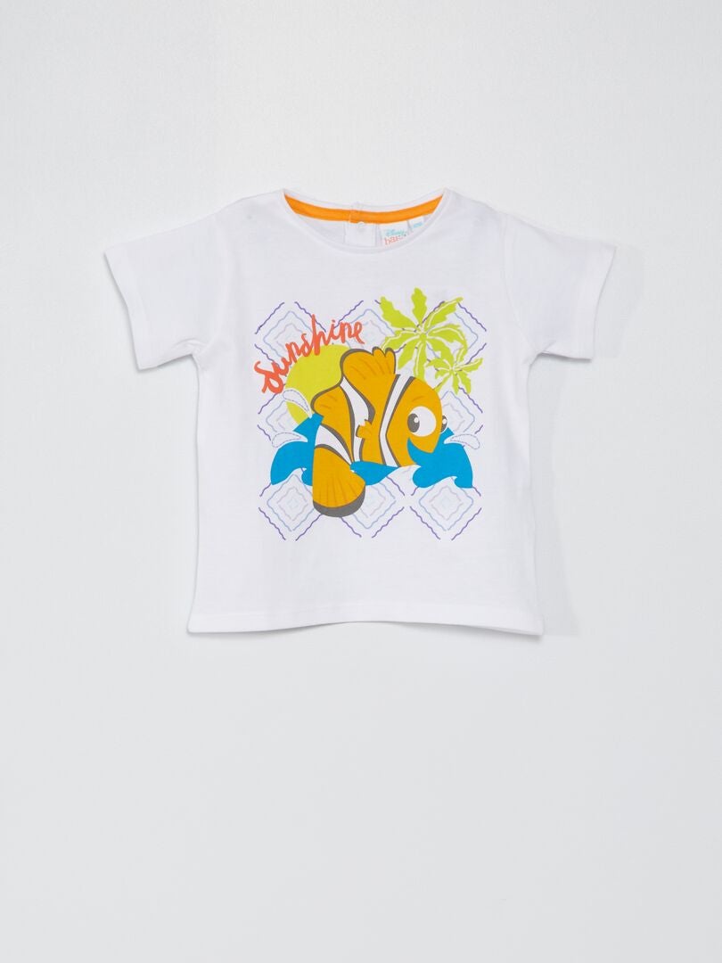 Camiseta + short 'Nemo' - 2 piezas blanco - Kiabi