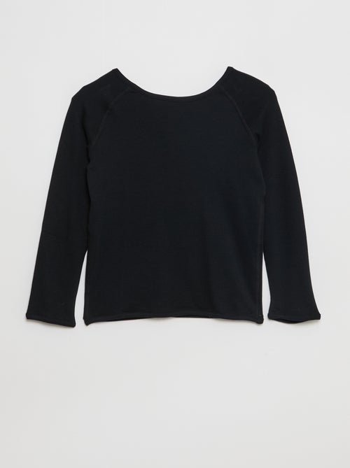 Camiseta sin derecho ni revés de manga larga - So Easy - Kiabi Camiseta sin derecho ni revés de manga larga - So Easy - Kiabi