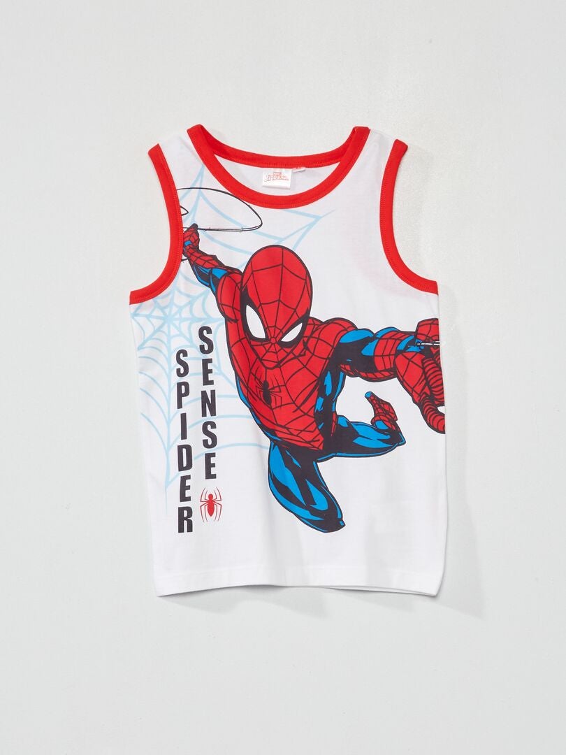 Camiseta sin manga estampada 'Spiderman' blanco - Kiabi