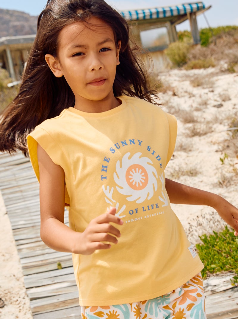 Camiseta sin mangas  - Grafik Edition AMARILLO - Kiabi