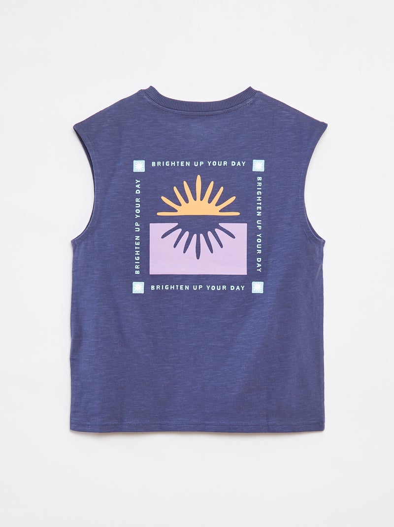 Camiseta sin mangas  - Grafik Edition AZUL - Kiabi