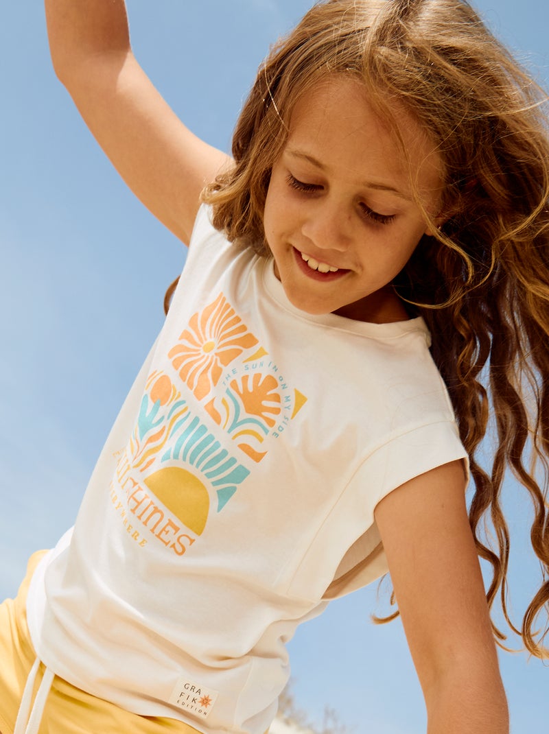 Camiseta sin mangas  - Grafik Edition BLANCO - Kiabi