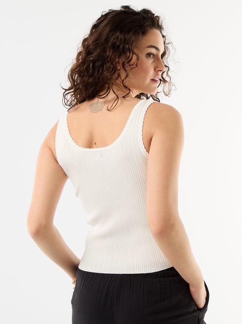 Camiseta sin mangas acanalada - Kiabi