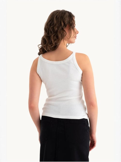 Camiseta sin mangas acanalada con cuello redondo hiccup - Kiabi