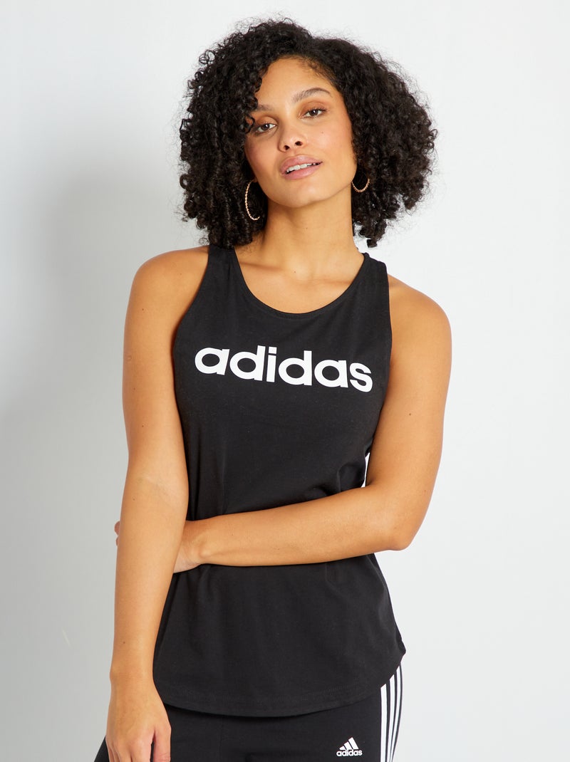 Camiseta sin mangas 'Adidas' con cuello redondo NEGRO - Kiabi