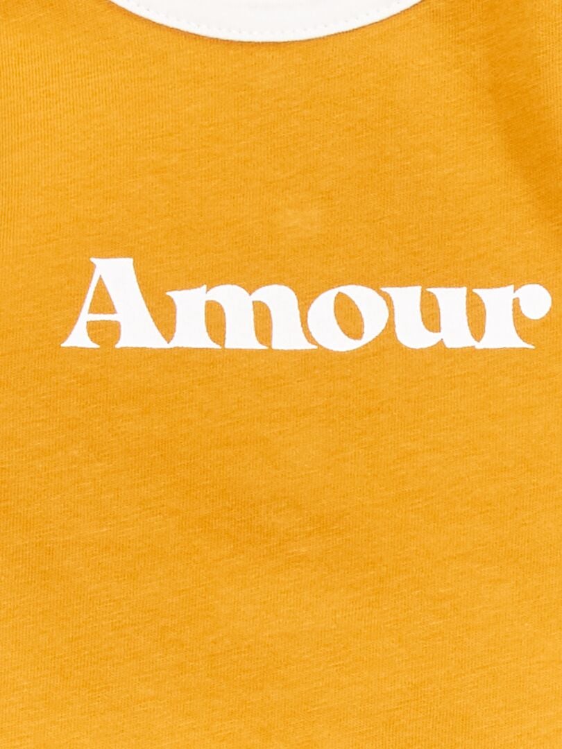 Camiseta sin mangas 'Amour' AMARILLO - Kiabi