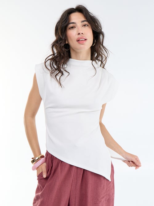 Camiseta sin mangas asimétrica - Kiabi