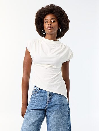 Camiseta sin mangas asimétrica