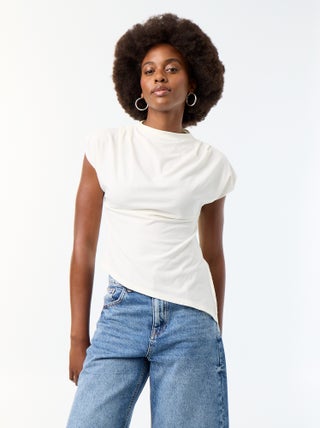 Camiseta sin mangas asimétrica