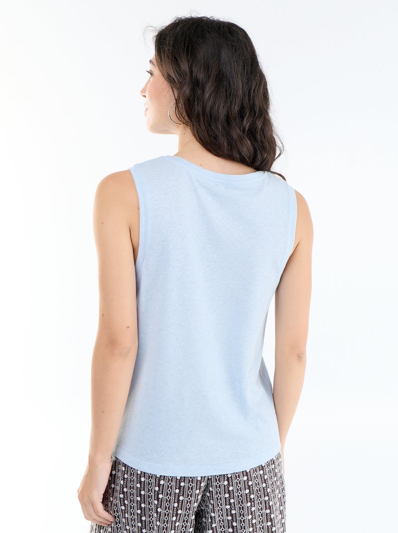 Camiseta sin mangas Azul - Kiabi