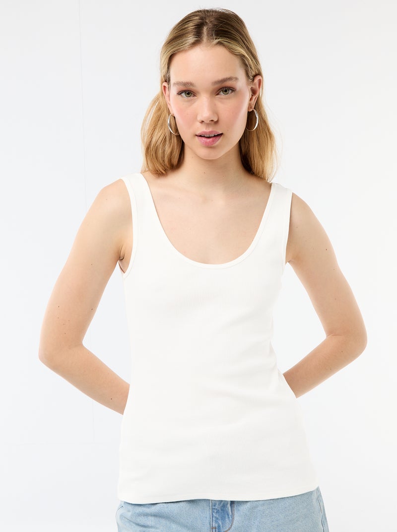 Camiseta sin mangas Blanco - Kiabi
