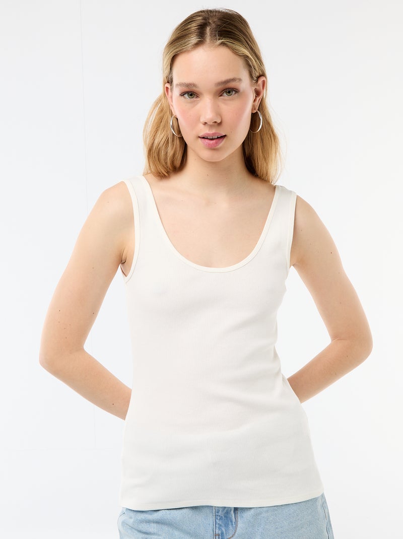 Camiseta sin mangas BLANCO - Kiabi