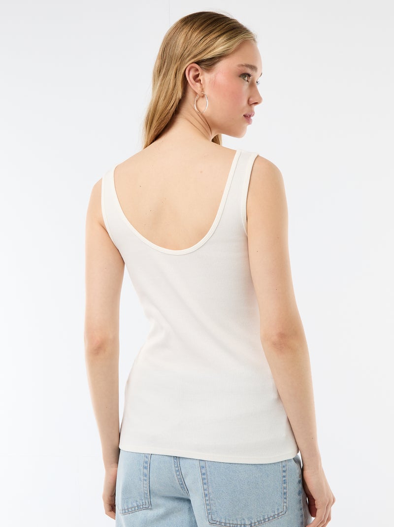 Camiseta sin mangas BLANCO - Kiabi