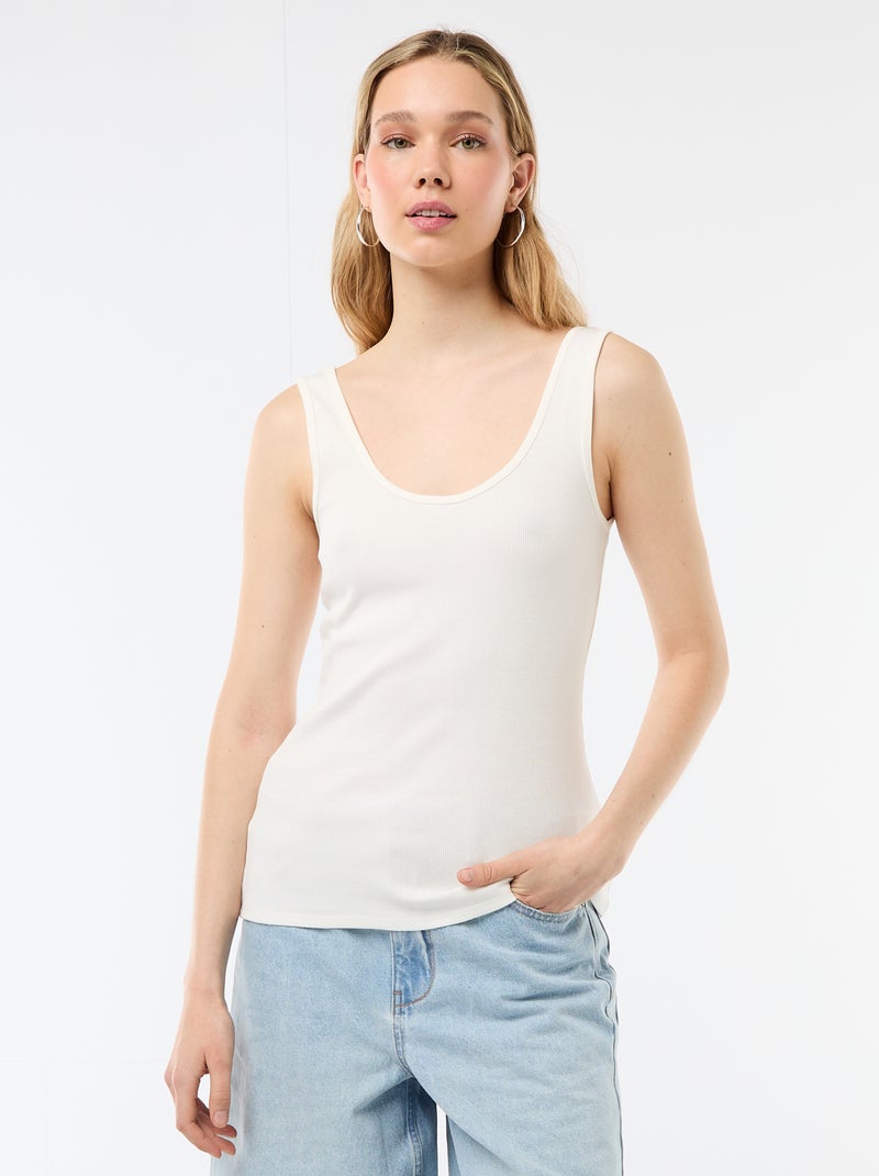 Camiseta sin mangas BLANCO - Kiabi