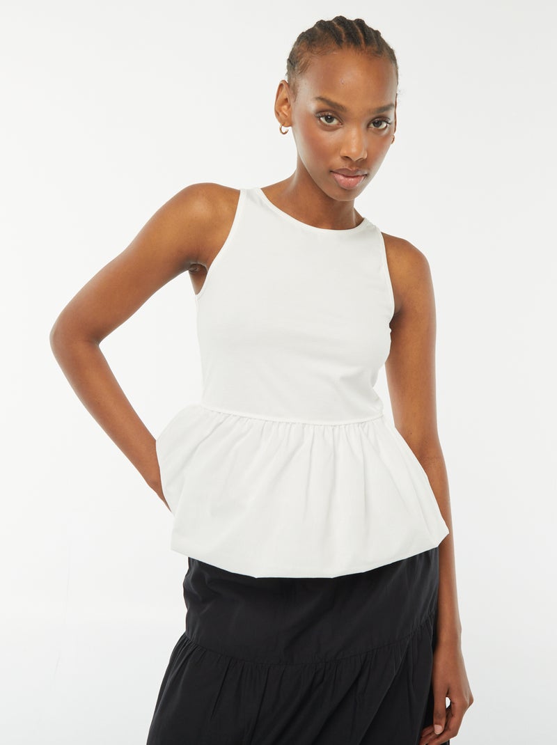 Camiseta sin mangas blanco - Kiabi