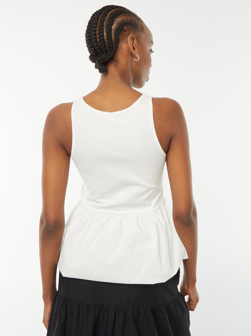 Camiseta sin mangas blanco - Kiabi