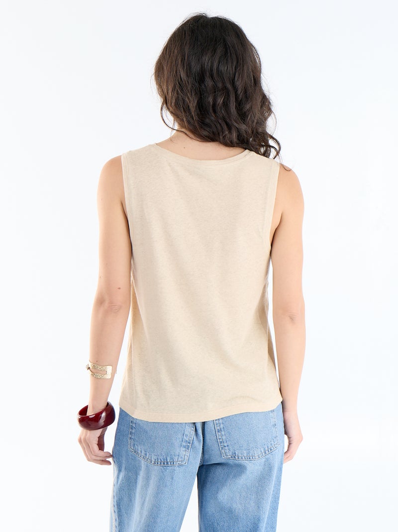 Camiseta sin mangas Blanco - Kiabi
