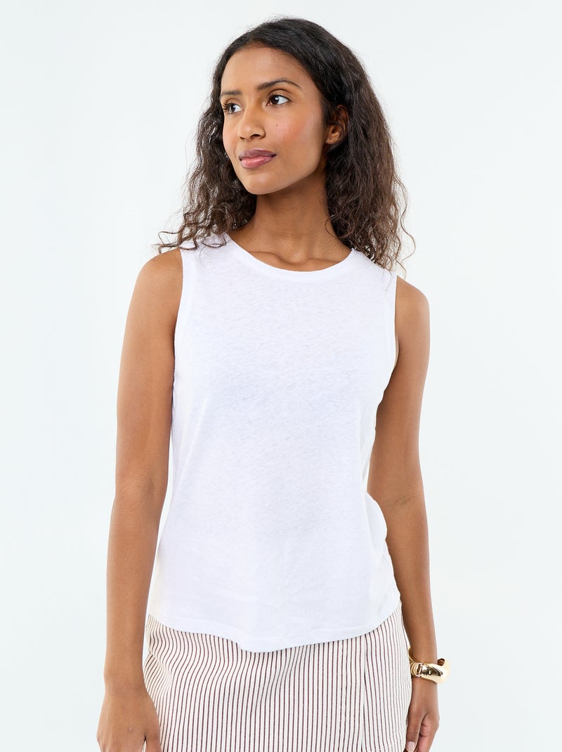Camiseta sin mangas Blanco - Kiabi