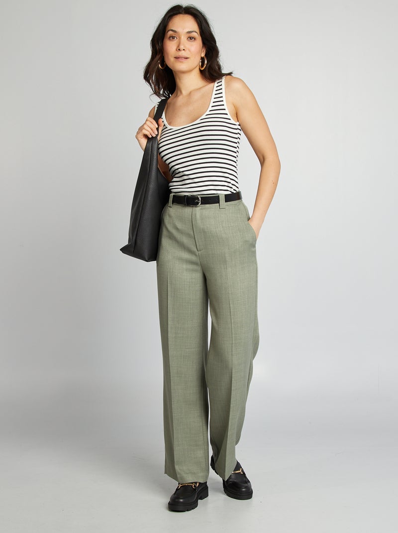 Camiseta sin mangas Blanco rayas - Kiabi