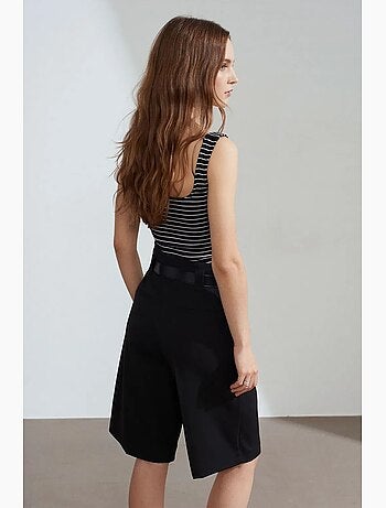 Camiseta sin mangas canalé a rayas dilvin