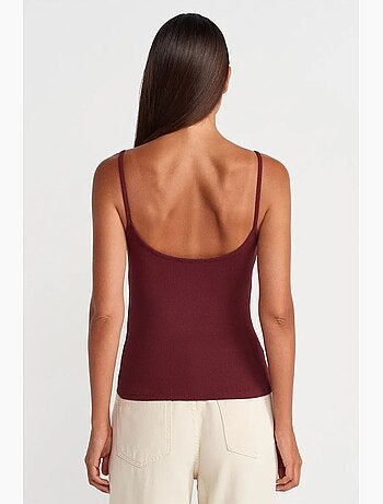 Camiseta sin mangas canalé ajustada dilvin
