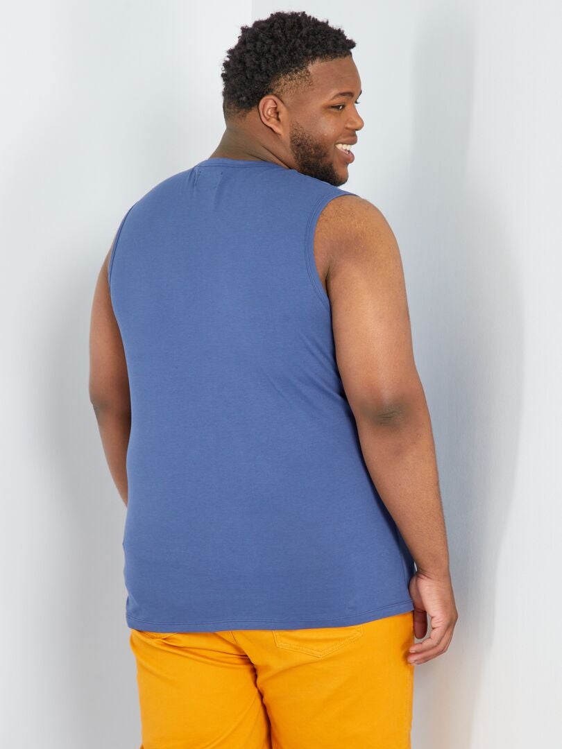 Camiseta sin mangas con bolsillo azul - Kiabi