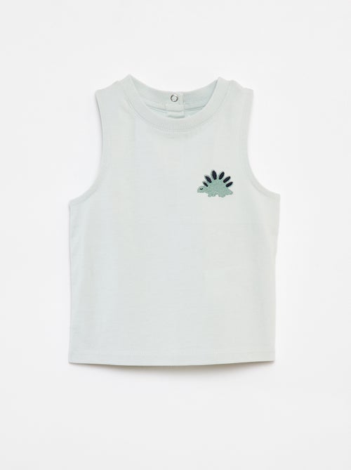 Camiseta sin mangas con bordado - Kiabi
