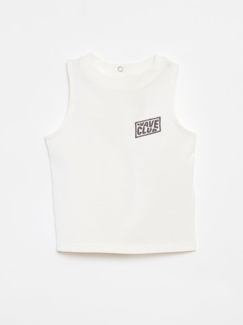 Camiseta sin mangas con bordado - Kiabi