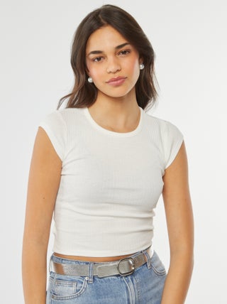 Camiseta sin mangas con cierre en la parte inferior trasera
