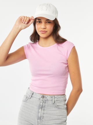 Camiseta sin mangas con cierre en la parte inferior trasera