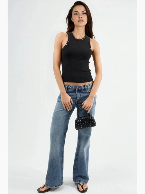 Camiseta sin mangas con cuello en u y detalle de botones busem - Kiabi Camiseta sin mangas con cuello en u y detalle de botones busem - Kiabi