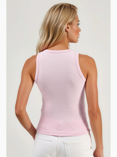 Camiseta sin mangas con cuello redondo acanalado busem - Kiabi
