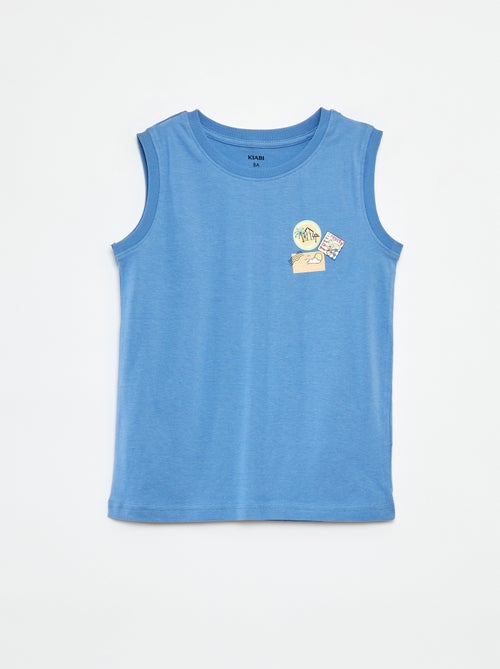 Camiseta sin mangas con cuello redondo - Kiabi