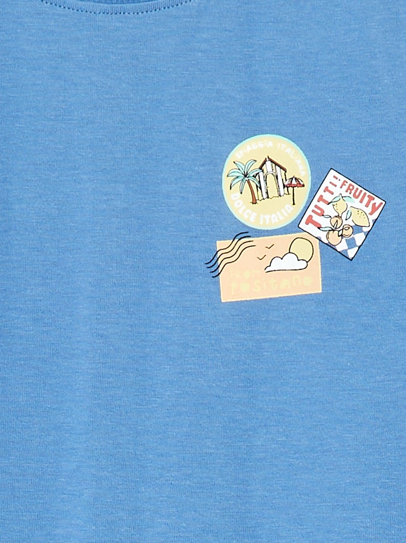 Camiseta sin mangas con cuello redondo AZUL - Kiabi