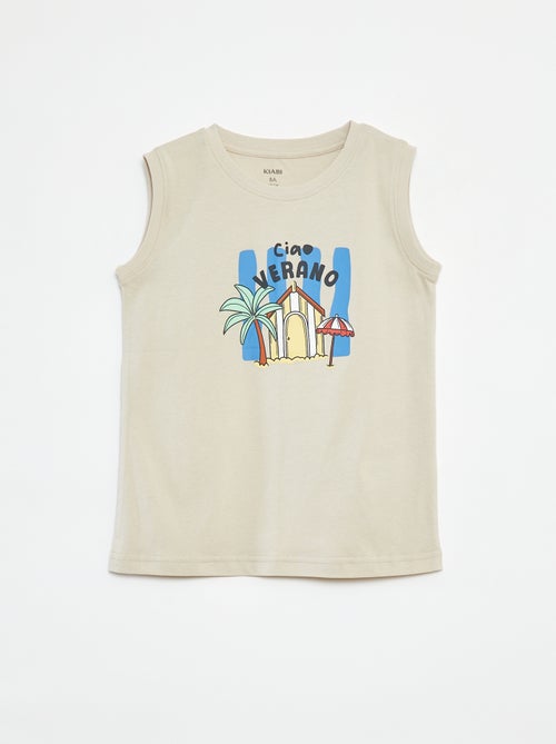 Camiseta sin mangas con cuello redondo - Kiabi