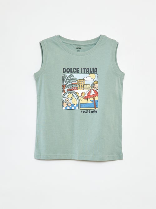 Camiseta sin mangas con cuello redondo - Kiabi